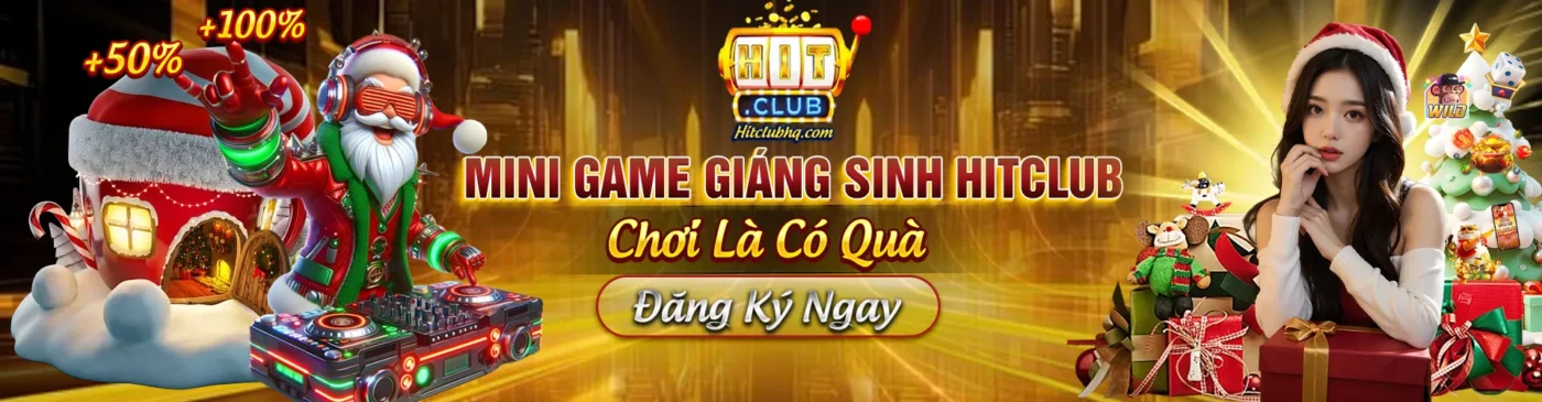 mini game giáng sinh Hitclub chơi là có quà banner